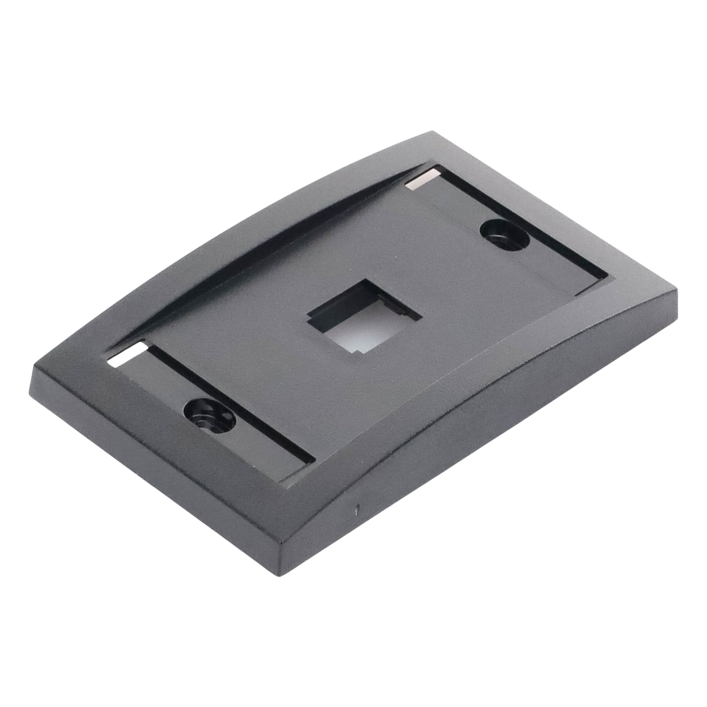 Placa de Pared Vertical Ejecutiva, Salida de 1 Puerto Mini-Com, Con Espacios Para Etiquetas, Color Negro