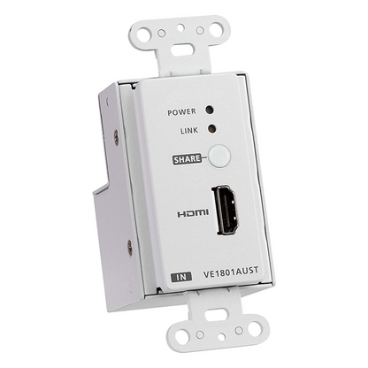 Transmisor HDMI | 4K a 40 metros | HDBaseT-Lite con placa de pared estadounidense/PoH