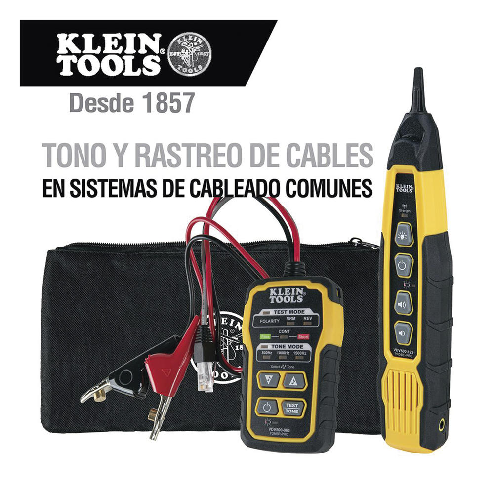 Kit de Generador de Tono y Sonda de Rastreo para Cableado (RJ11/RJ45). Incluye Bolsa de Protección.