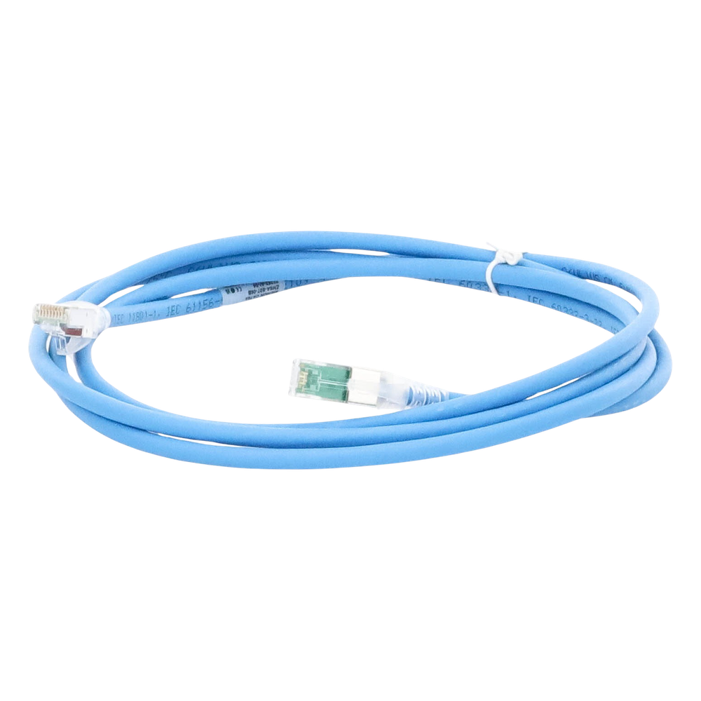 Patch Cord Z-MAX Cat6A S/FTP, CM/LS0H, 2.13 Metros (7 Pies), Color Azul, Versión Bulk (Sin Empaque Individual)