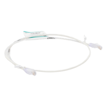 Cable de Parcheo TX6, UTP Cat6, Diámetro Reducido (28AWG), Color Blanco Mate, 2 ft.