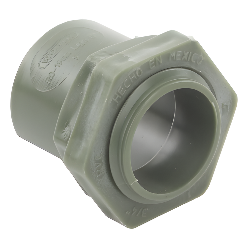 Conector para Tubería PVC Conduit Ligero de 3/4" (19 mm).