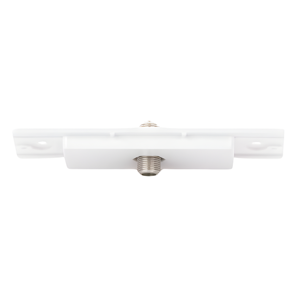 Toma de pared para cable coaxial con conector tipo F de 75 ohms, estilo Designer de la línea Claro, para señal de TV, color blanco brillante