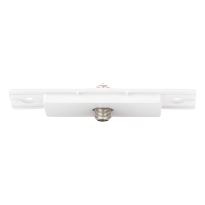 Toma de pared para cable coaxial con conector tipo F de 75 ohms, estilo Designer de la línea Claro, para señal de TV, color blanco brillante