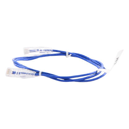 Cable de Parcheo Slim UTP Cat6 - 1 Metro (3.28 Pies), Azul, Diámetro Reducido (28 AWG)