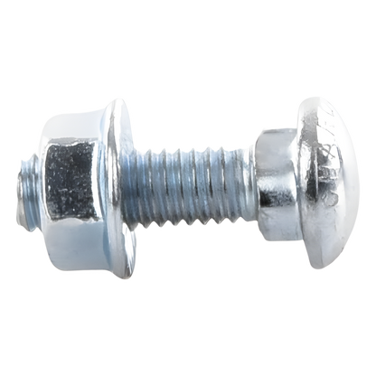Tornillo + tuerca milimétrico, con acabado Electro Zinc