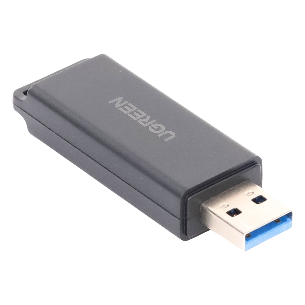 Lector de tarjetas SD portátil USB 3.0 de doble ranura / adaptador de tarjeta de memoria flash concentrador para TF SD Micro SD SDXC SDHC MMC RS-MMC