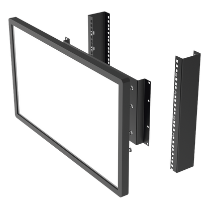 Montaje para Monitor VESA 75x75 hasta 200x200. Compatible con rack 19" 5U.