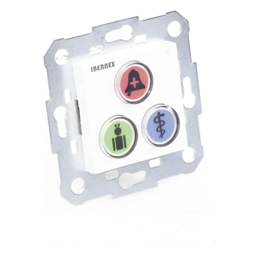 Modulo de 3 Botones iluminados para habitación de Hospital / Alarma / Cancelar y Código Azul / BUS RS485 / Compatible con NX0019/B, NX1021 Y NX0015