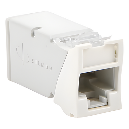 Jack Z-Max UTP Categoría 6, Montaje Híbrido en Placa de Pared (Plano y Angulado), Color Blanco