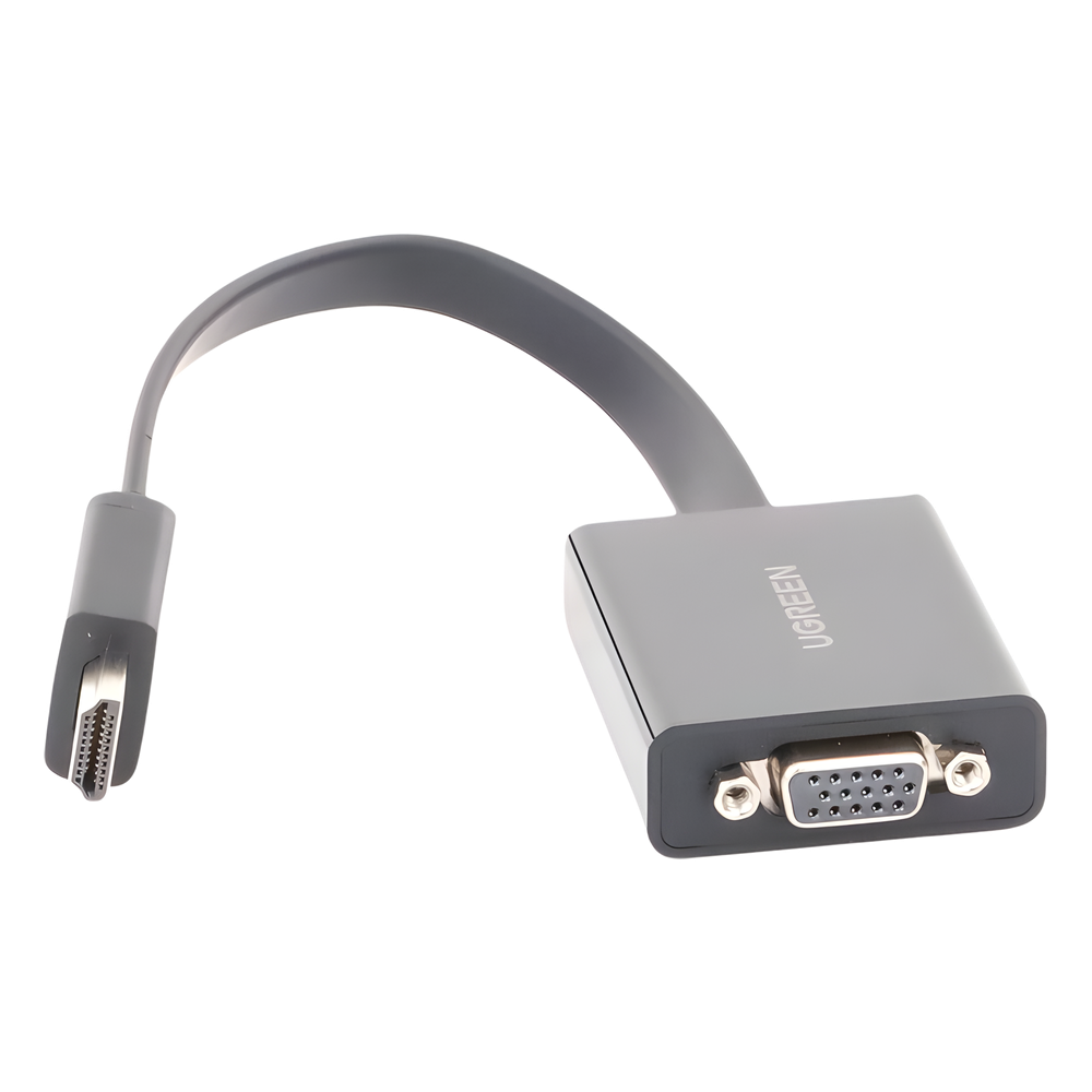 Adaptador HDMI a VGA / Resolución 1080P / Audio 3.5mm / Con Puerto Micro USB para Alimentación / Plug & Play / No Requiere Controlador / ABS