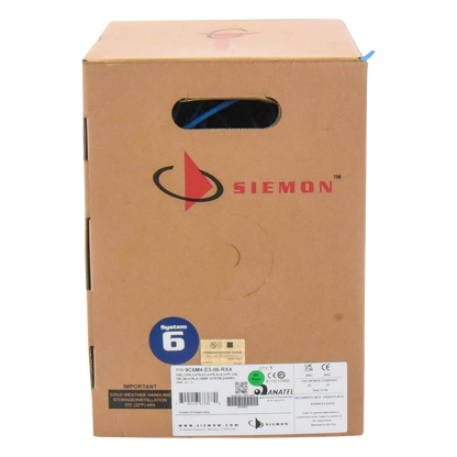 Bobina de Cable UTP Reelex, de 4 Pares, Alto Desempeño Cat6, PVC (CM), Color Azul, 23 AWG, 305 Metros (1000 Pies)