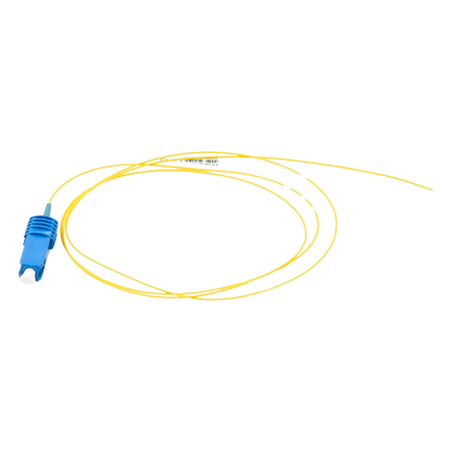Pigtail de Fibra Óptica SC/UPC Simplex, Monomodo OS1/OS2 XGLO, OFNR, Color Amarillo, 1 Metro (3.28 Pies)