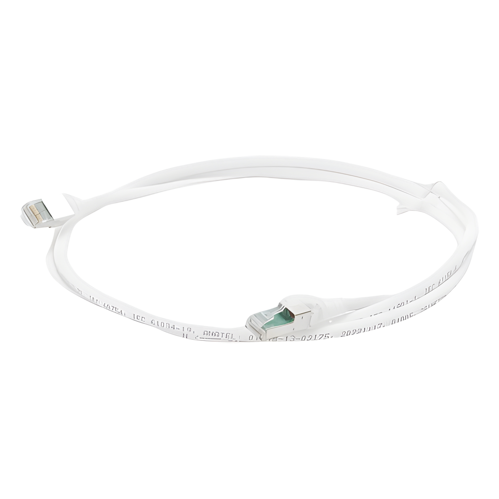 Patch Cord Z-MAX Cat6A S/FTP, CM/LS0H, 1.52 Metros (5 Pies), Color Blanco, Versión Bulk (Sin Empaque Individual)