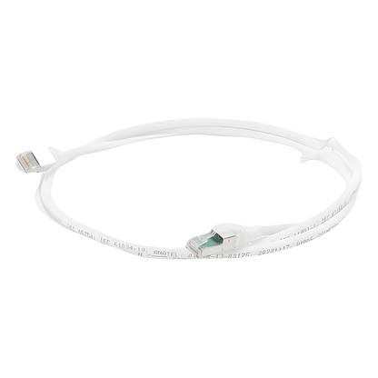 Patch Cord Z-MAX Cat6A S/FTP, CM/LS0H, 1.52 Metros (5 Pies), Color Blanco, Versión Bulk (Sin Empaque Individual)