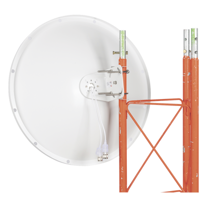Antena Direccional con Frecuencia Extendida / 4.8 - 6.5 GHz / 28 dBi / Jumper incluido con conector N-Macho / Polaridad en 90º y 45º / Montaje
