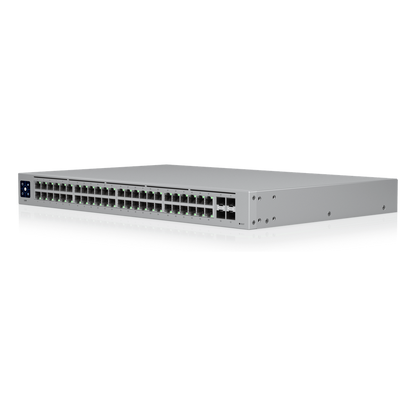 USW-48 — Switch Layer 2 de 48 Puertos GbE + 4 Puertos SFP con Diseño Fanless para Funcionamiento Totalmente Silencioso