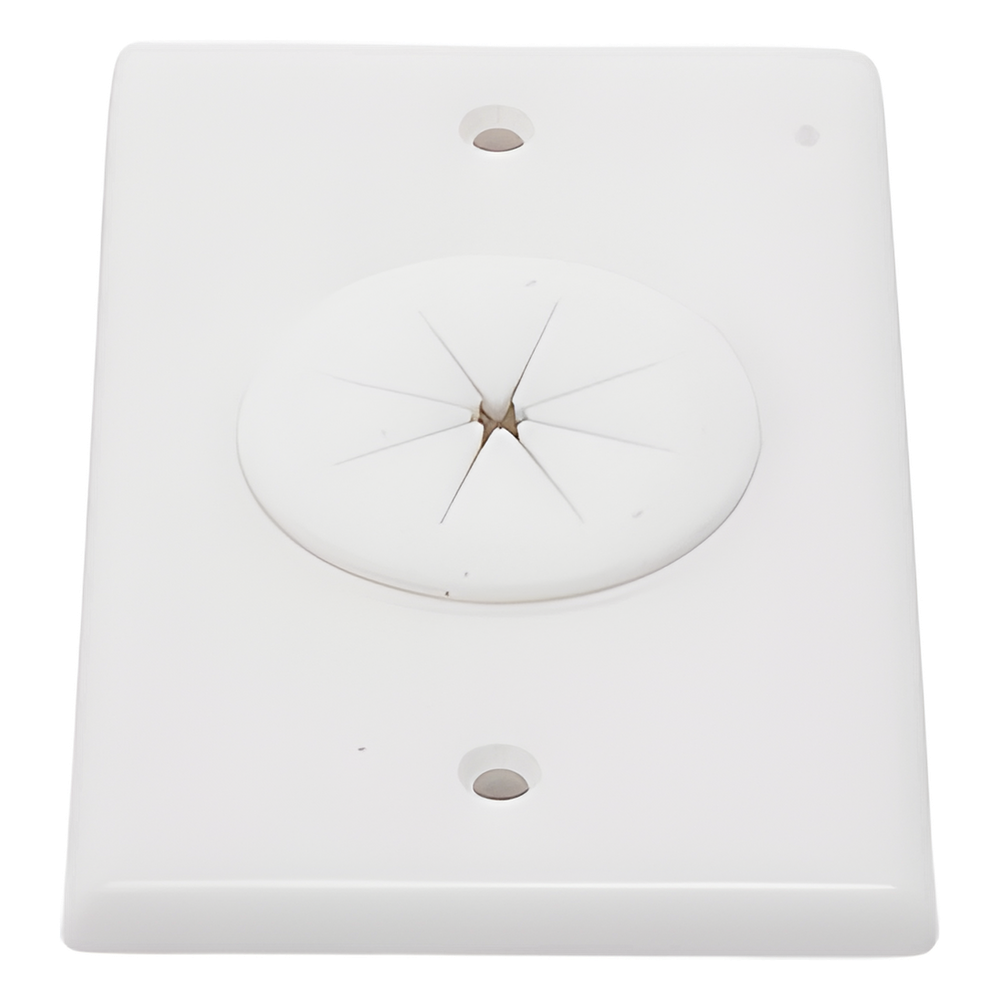 Placa de Pared, con Orificio y Grommet, Ideal para Pasar Cables