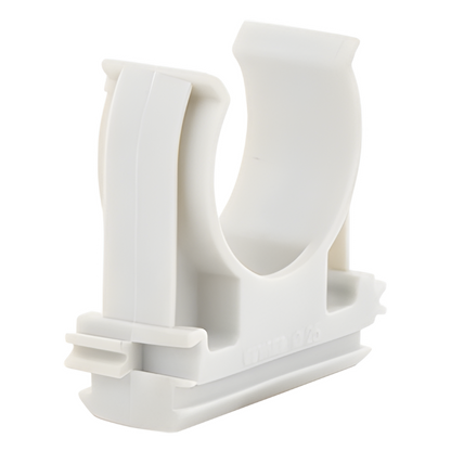 Soporte de presión (Abrazadera), PVC Auto-extinguible, abierto para tubería de 25 mm