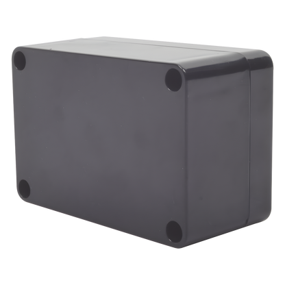 Gabinete Plástico Negro para Exterior (IP65) de 100 x 68 x 50 mm Cierre por Tornillos.