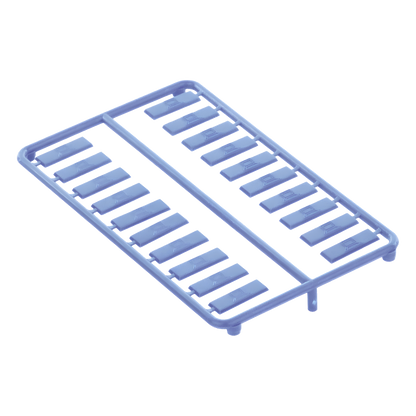 Paquete de 100 Iconos de Datos de Instalación a Presión, Para Jacks Mini-Com de Panduit, De Plástico, Color Azul