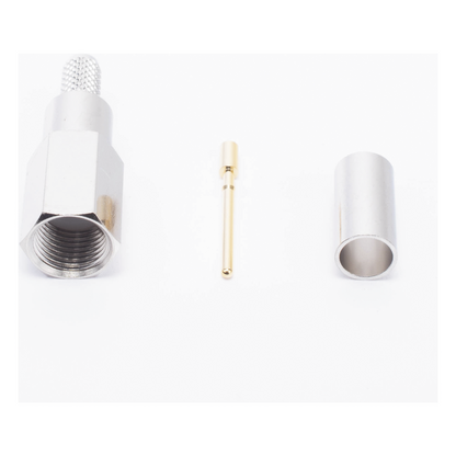 Conector FME Macho de anillo plegable para cable RG-58/U, Niquel/ Oro/ Teflón