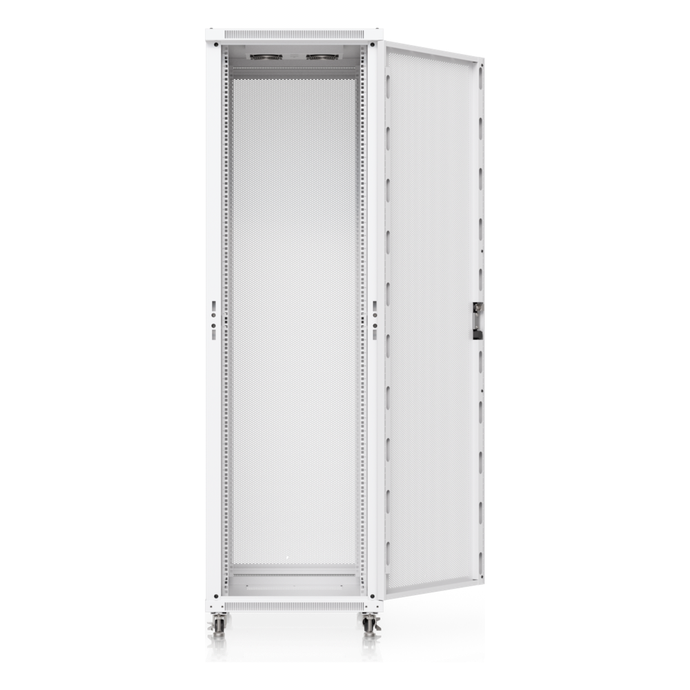 UACC Rack Cabinet 42U (600 × 800 mm) – Gabinete de Piso Totalmente Ensamblado con Ventiladores Integrados, Paneles Removibles, Ruedas con Seguro y