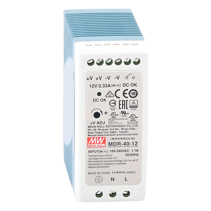 Fuente de poder Industrial Riel Din 12Vcc, 40W