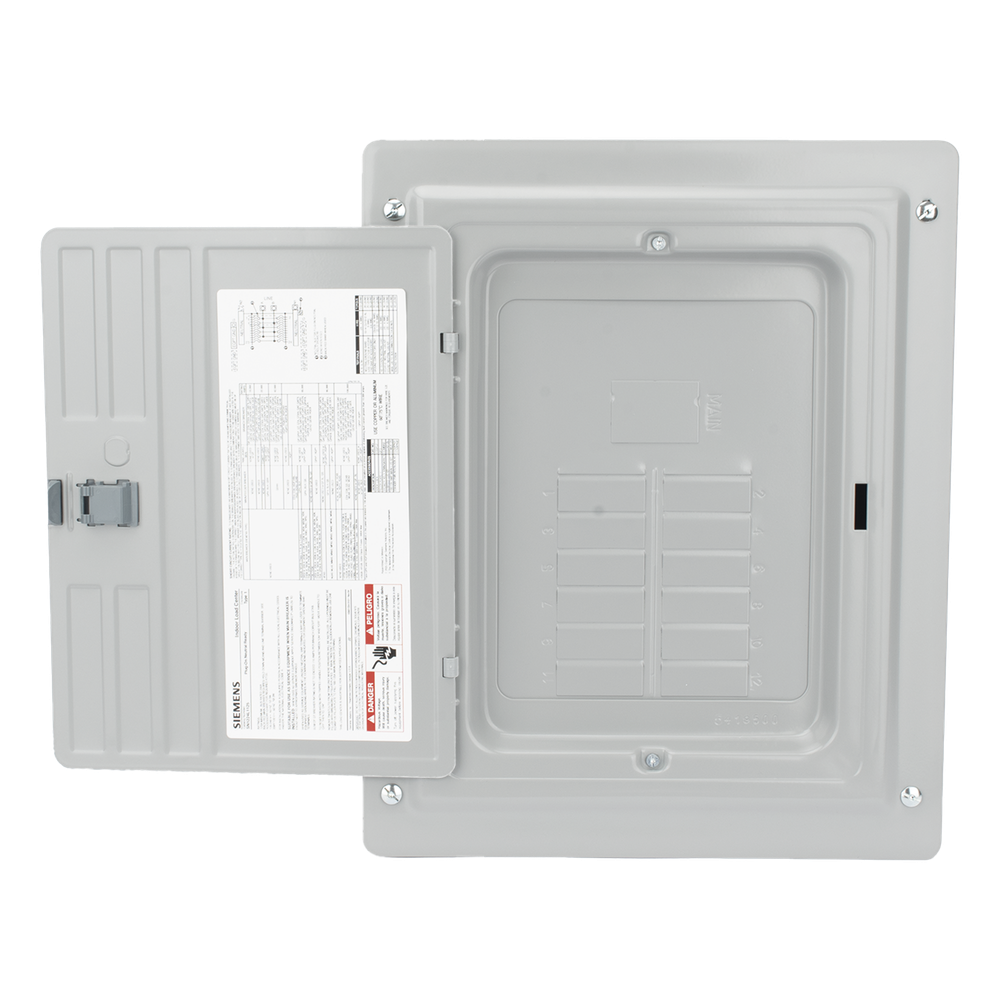 Centro de carga monofásico 1 Fase, 3 Hilos para interruptores QP, de 12 polos - 24 circuitos, 120/240vca, Barras de aluminio 125 Amp, Nema 1, uso