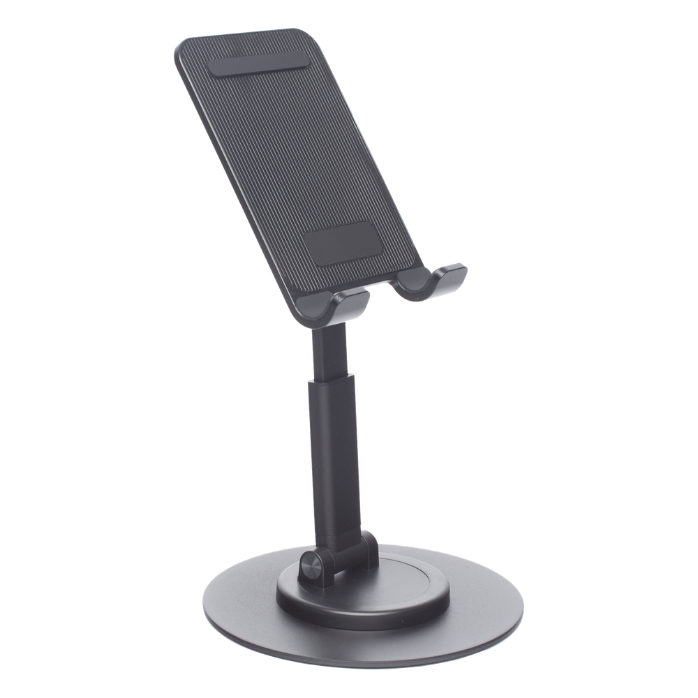Soporte para Teléfono Celular Giratorio | 360° de Rotación | Angulo Ajustable | Altura Ajustable 17-20cm | Antideslizante | Ejes Giratorios de Alta
