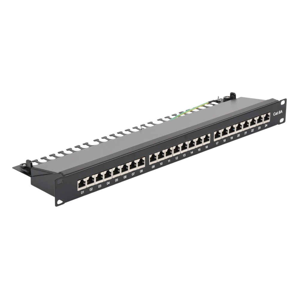 Panel de Parcheo de Impacto (110) Blindado de 24 Puertos Cat6A