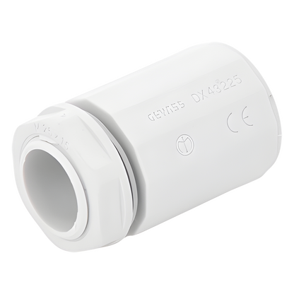 Conector de tubería rígida a caja (Racor), PVC Auto-extinguible, de 25 mm