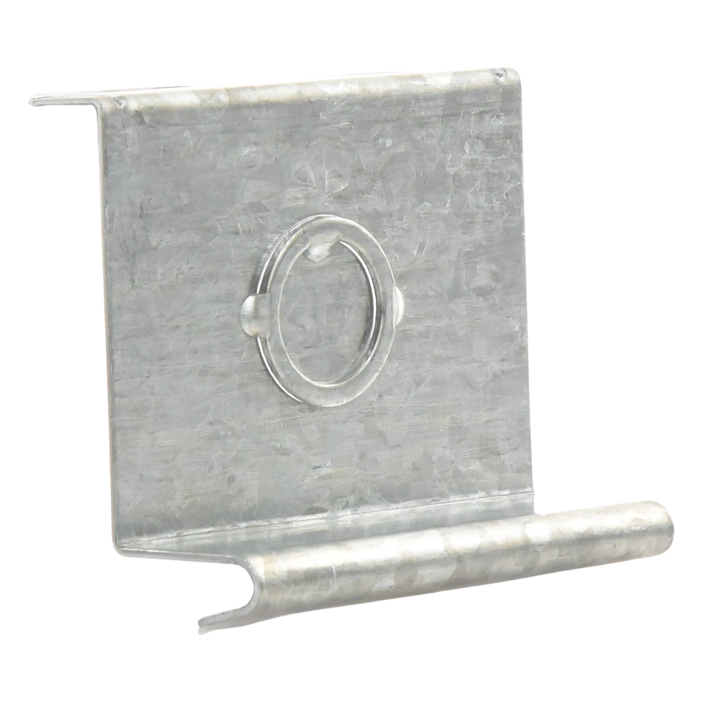 Placa salida a tubo automática con chequeador 1/2 y 3/4 de 66 mm, con acabado Electro Zinc