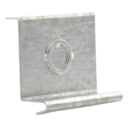 Placa salida a tubo automática con chequeador 1/2 y 3/4 de 66 mm, con acabado Electro Zinc
