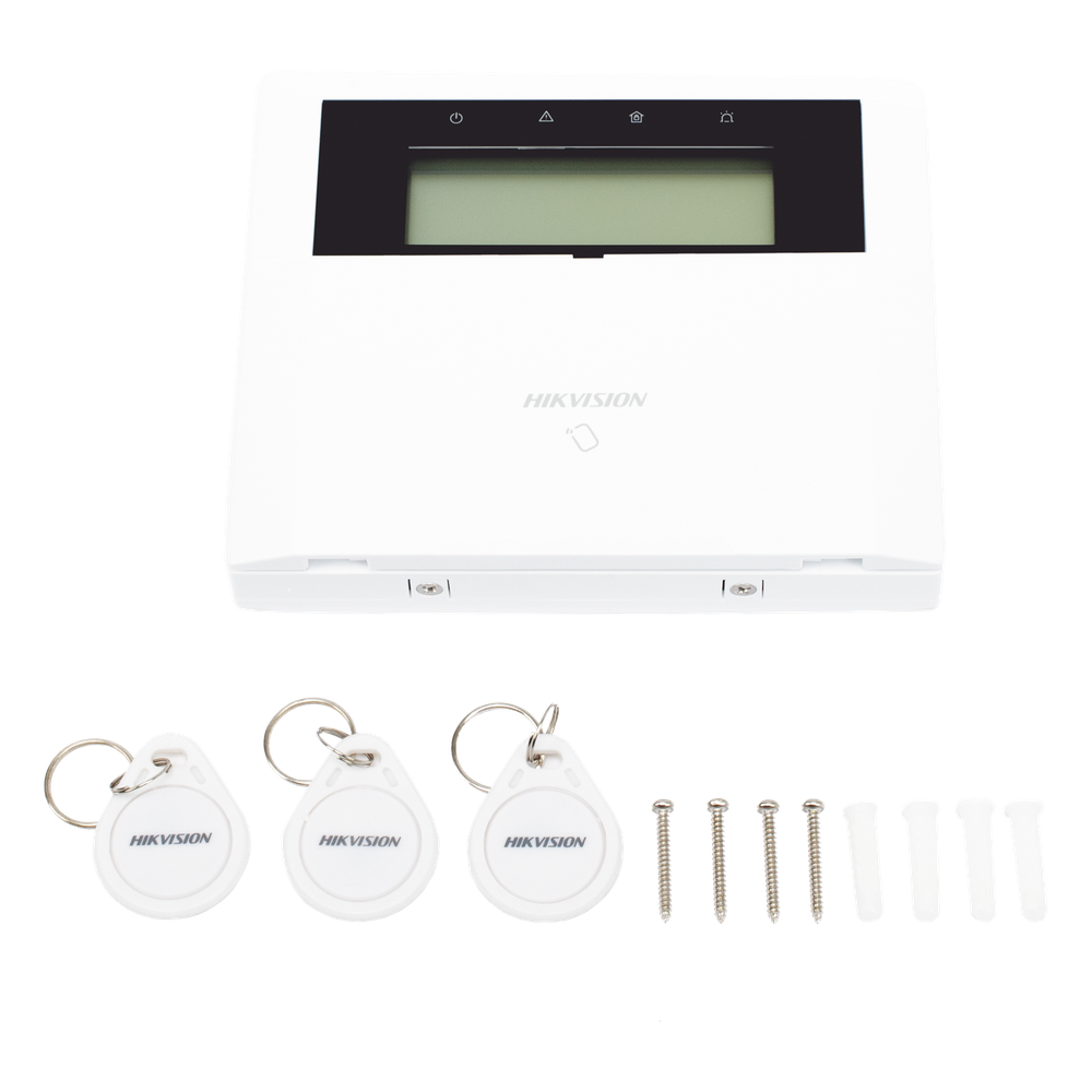 (AX HYBRID PRO) Teclado Compatible con el Panel Hybrid Pro Hikvision DS-PHA64-LP y DS-PHA64-LP(B) / Pantalla LCD / 2 zonas cableadas / 1 salida de
