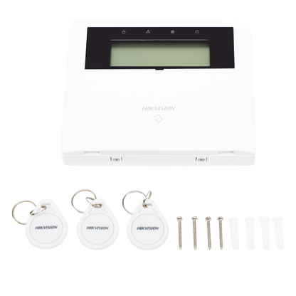 (AX HYBRID PRO) Teclado Compatible con el Panel Hybrid Pro Hikvision DS-PHA64-LP y DS-PHA64-LP(B) / Pantalla LCD / 2 zonas cableadas / 1 salida de