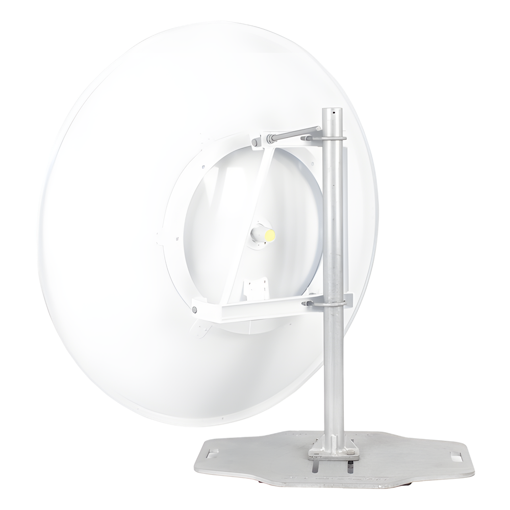 Antena direccional de 4 ft, 5.1 a 7.125 GHz, Ganancia 36 dBi, Conectores RP-SMA Hembra, Polarización doble, incluye montaje para torre o mástil