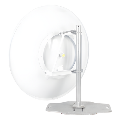 Antena direccional de 4 ft, 5.1 a 7.125 GHz, Ganancia 36 dBi, Conectores RP-SMA Hembra, Polarización doble, incluye montaje para torre o mástil