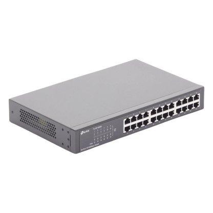 Switch no administrable de 24 puertos 10/100 Mbps para escritorio/rack