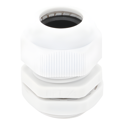 Conector Plástico Blanco Tipo Glándula para Rosca NPT 3/4"