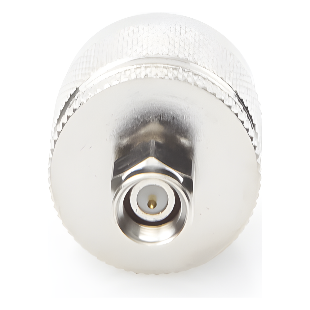 Adaptador en Línea de Conector SMA Macho a N Macho, Níquel/ Oro/ Teflón
