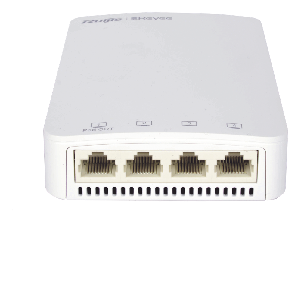 Punto de Acceso Wall Plate Wi-Fi 5 / 1267 Mbps Doble Banda / 802.11ac Wave 2 MU-MIMO 2x2 / 5 Puertos Gigabit / 1 Puerto PoE Out / Mesh / Beamforming