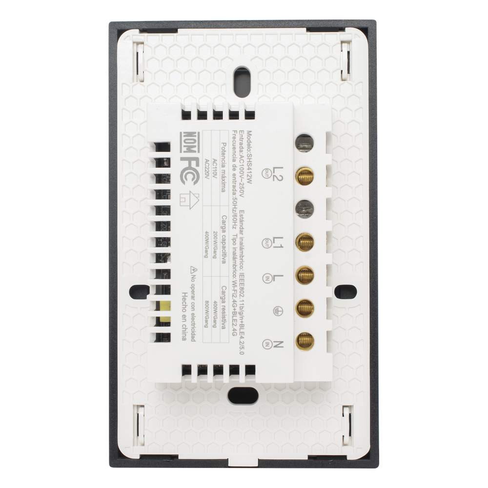 (Wifi) Apagador switch inalámbrico WIFI, control de 2 regresos de carga, 110V