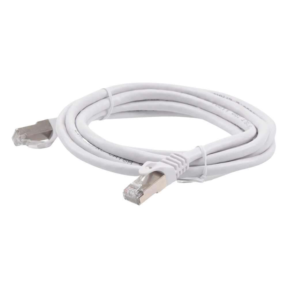 Patch Cord Cat6A 10G Blindado 2 Metros (6.56 Pies) Blanco