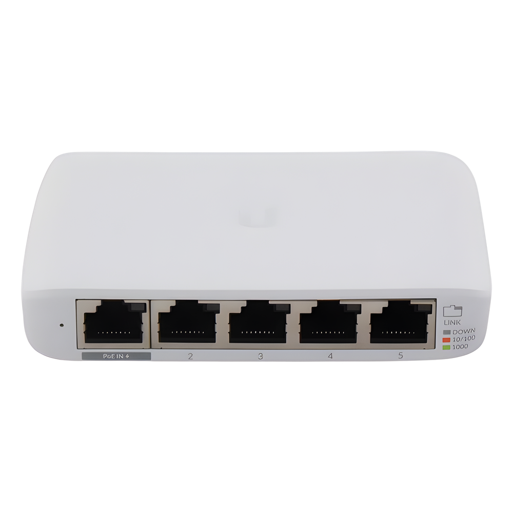 Switch UniFi Administrable Compacto de 5 Puertos 10/100/1000 Mbps, soporta entrada de PoE 802.3af/at