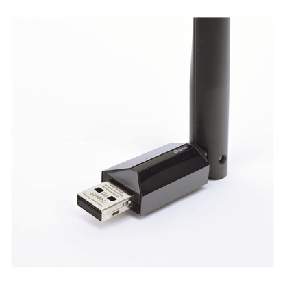 Adaptador USB inalámbrico doble banda AC 600 Mbps, antena de alta ganancia.