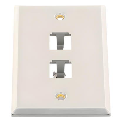 Placa de Pared Vertical, de Acero Inoxidable, Salida Para 2 Puertos Mini-Com