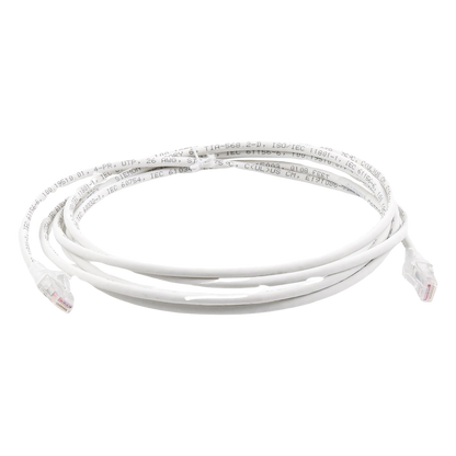 Patch Cord MC6 Modular Cat6 UTP, CM/LS0H, 3.05 Metros (10 Pies), Color Blanco, Versión Bulk (Sin Empaque Individual)
