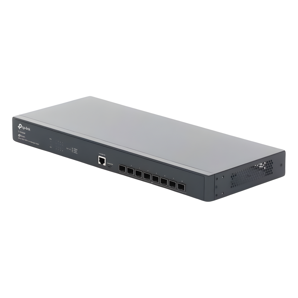 Switch Fibra Óptica L2+ Omada / 8 Puertos SFP+ 10G / 2 Puertos Consola (RJ45 y micro-USB) / Administración Centralizada Omada o Stand-Alone