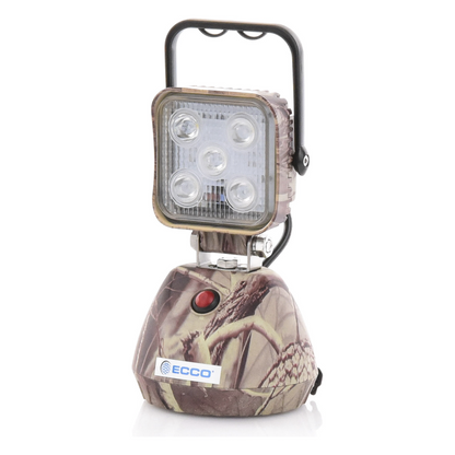 Luz de Trabajo Recargable de 5 LED, 650 Lumenes, Color Beige Camuflaje, Base Magnetica